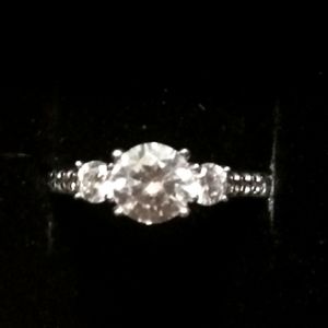 Women's Sterling/925 Ring w/CZ's